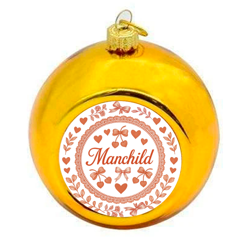 Manchild - colourful christmas bauble by Lilly Rose