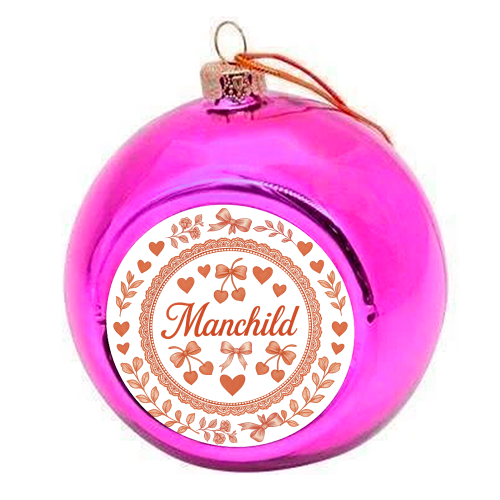 Manchild - colourful christmas bauble by Lilly Rose
