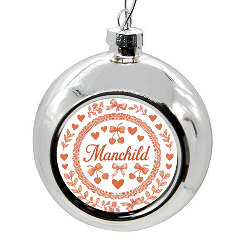 Manchild - colourful christmas bauble by Lilly Rose