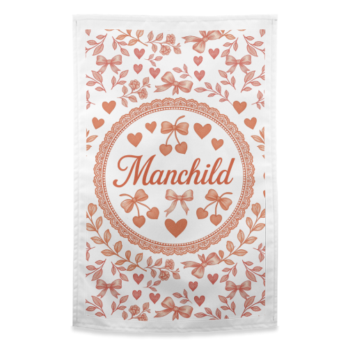 Manchild - funny tea towel by Lilly Rose