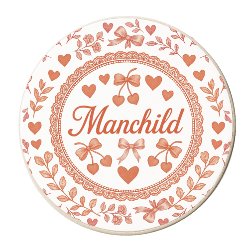 Manchild - personalised beer coaster by Lilly Rose