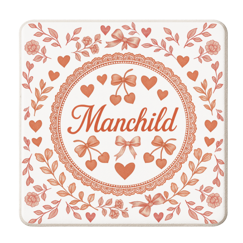 Manchild - personalised beer coaster by Lilly Rose