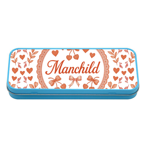Manchild - tin pencil case by Lilly Rose