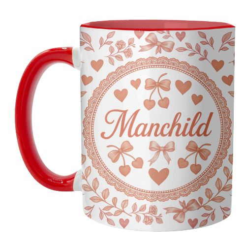 Manchild - unique mug by Lilly Rose