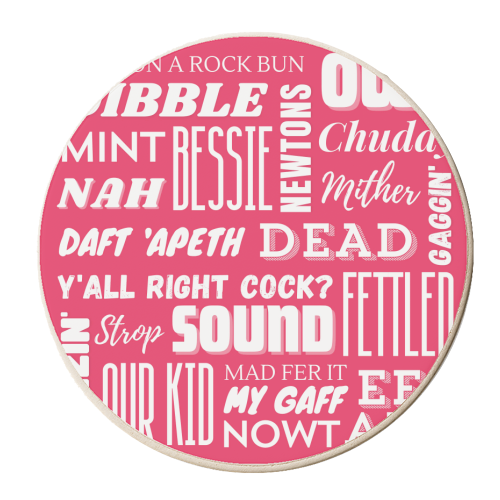 Mancunian Sayings - personalised beer coaster by AP