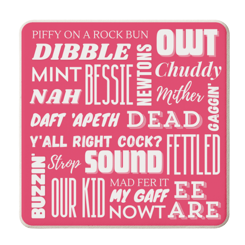 Mancunian Sayings - personalised beer coaster by AP