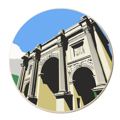 Marble Arch - personalised beer coaster by Richard O'Neill