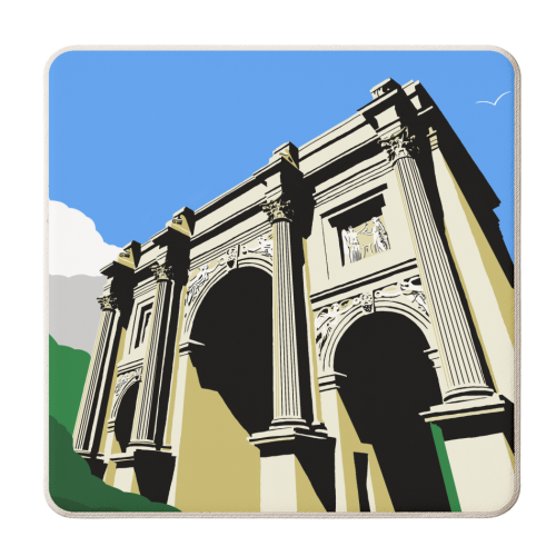 Marble Arch - personalised beer coaster by Richard O'Neill
