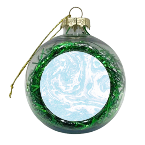 MARBLE BLUE - xmas bauble by Elizabeth Jackson