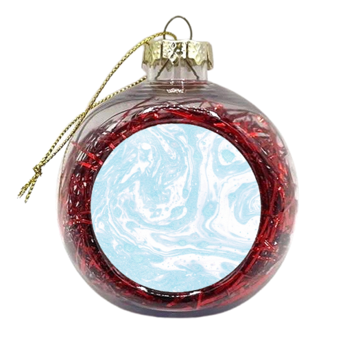 MARBLE BLUE - xmas bauble by Elizabeth Jackson