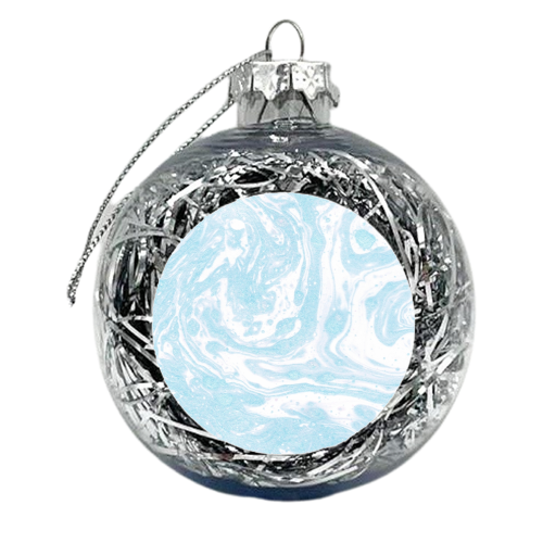 MARBLE BLUE - xmas bauble by Elizabeth Jackson