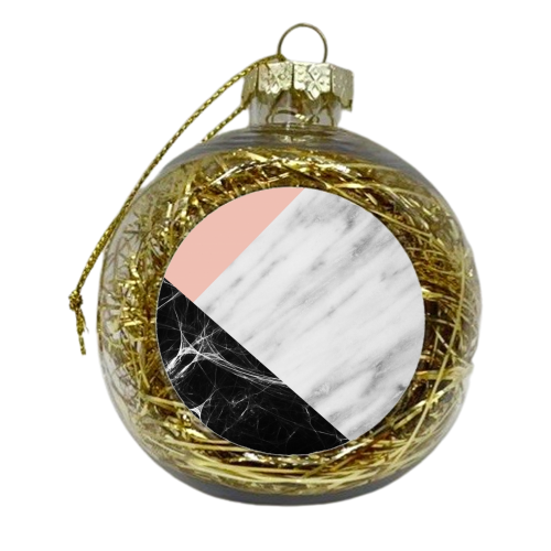 Marble Collage - xmas bauble by EMANUELA CARRATONI