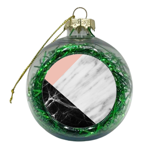 Marble Collage - xmas bauble by EMANUELA CARRATONI