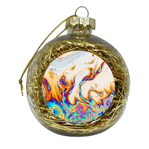 Marble & Fire - xmas bauble by Uma Prabhakar Gokhale