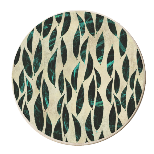 Marble leaves - personalised beer coaster by DejaReve