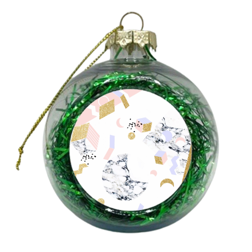 Marble Moon Abstraction - xmas bauble by Uma Prabhakar Gokhale