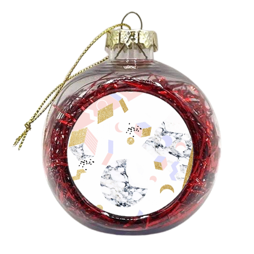 Marble Moon Abstraction - xmas bauble by Uma Prabhakar Gokhale