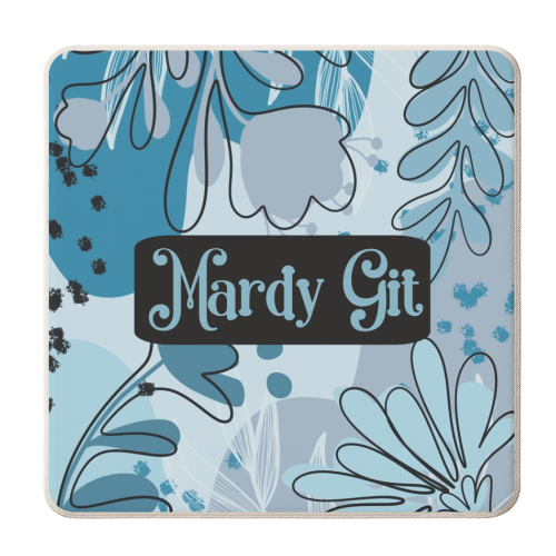 Mardy Git gift - personalised beer coaster by Giddy Kipper