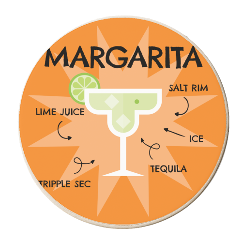 MARGARITA Cocktail Recipe Giftware - personalised beer coaster by AbiGoLucky