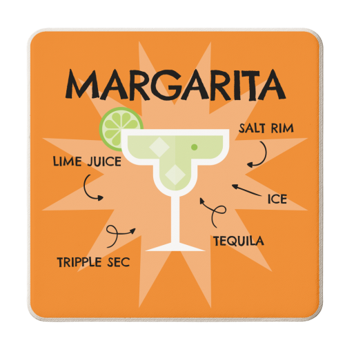 MARGARITA Cocktail Recipe Giftware - personalised beer coaster by AbiGoLucky