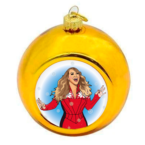 Mariah Carey Christmas Collection - colourful christmas bauble by Catherine Critchley.