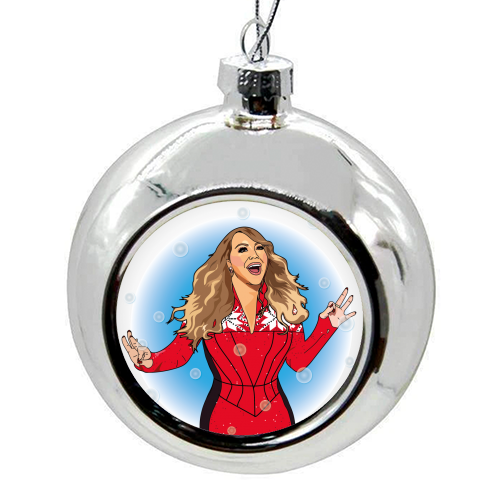 Mariah Carey Christmas Collection - colourful christmas bauble by Catherine Critchley.