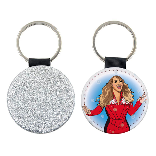 Mariah Carey Christmas Collection - keyring by Catherine Critchley.