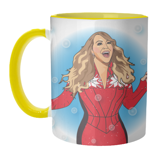 Mariah Carey Christmas Collection - unique mug by Catherine Critchley.