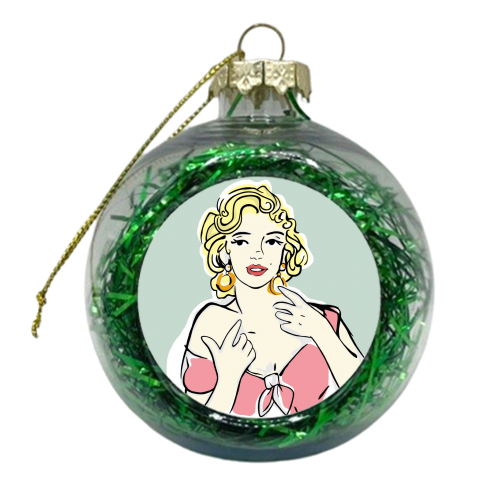 Marilyn - xmas bauble by Bec Broomhall