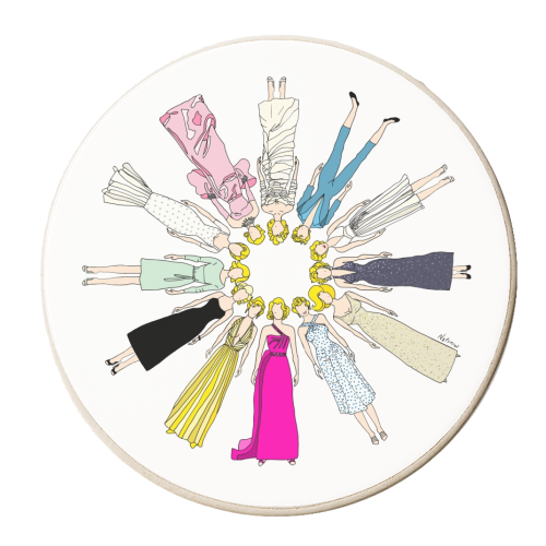 Marilyn - personalised beer coaster by Notsniw Art