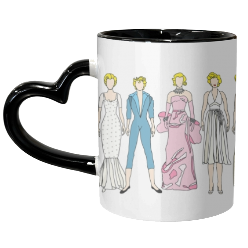 Marilyn - unique mug by Notsniw Art