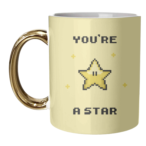 Mario - You're a Star - unique mug by Rishi Patel
