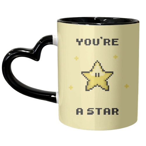 Mario - You're a Star - unique mug by Rishi Patel