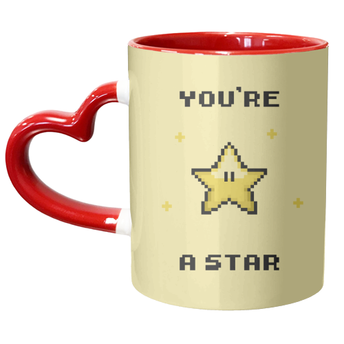 Mario - You're a Star - unique mug by Rishi Patel