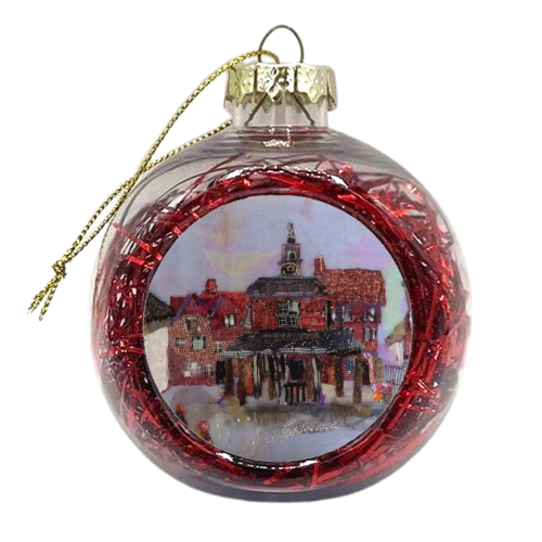 Market Square, Princes Risborough - xmas bauble by Barbara Shaw