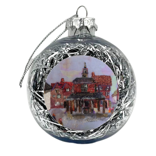 Market Square, Princes Risborough - xmas bauble by Barbara Shaw