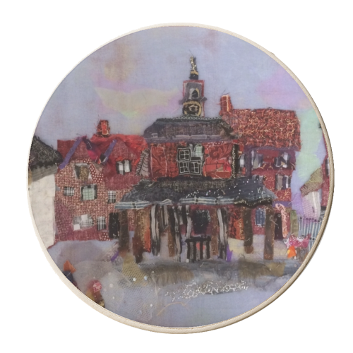 Market Square, Princes Risborough - personalised beer coaster by Barbara Shaw