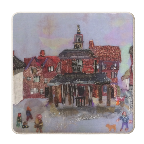 Market Square, Princes Risborough - personalised beer coaster by Barbara Shaw