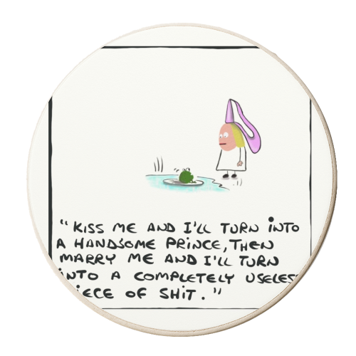 Marry Me - personalised beer coaster by David Black