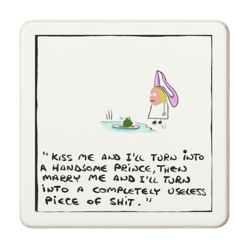 Marry Me - personalised beer coaster by David Black