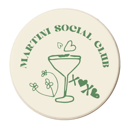 Martini Club - personalised beer coaster by EZbie