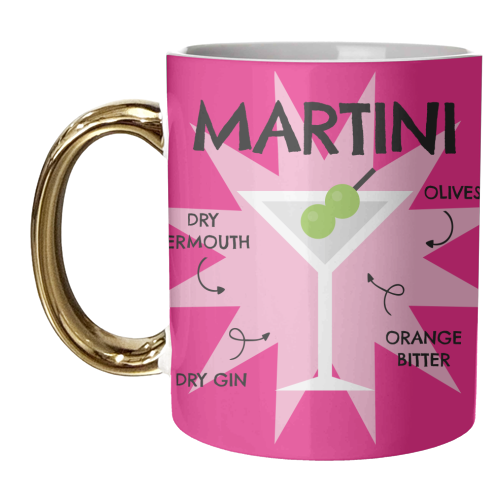 Martini Cocktail Giftware - unique mug by AbiGoLucky
