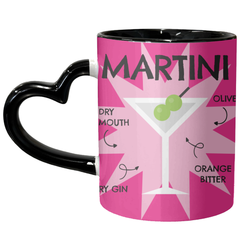 Martini Cocktail Giftware - unique mug by AbiGoLucky