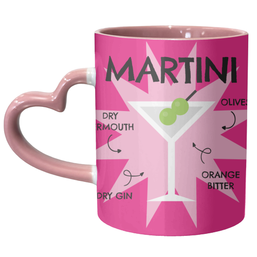 Martini Cocktail Giftware - unique mug by AbiGoLucky