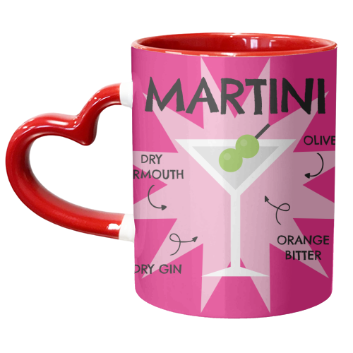 Martini Cocktail Giftware - unique mug by AbiGoLucky