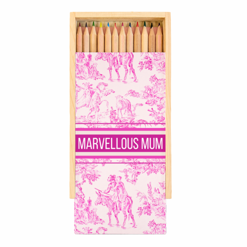 MARVELLOUS MUM - Coloured Pencils with Box by Lilly Rose