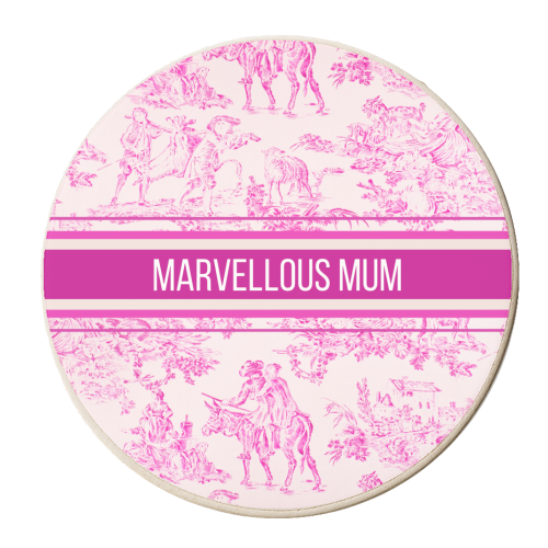 MARVELLOUS MUM - personalised beer coaster by Lilly Rose