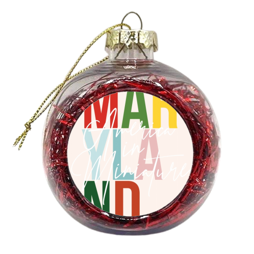 Maryland "America In Miniature" Color State - xmas bauble by Toni Scott