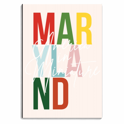 Maryland "America In Miniature" Color State - personalised A4, A5, A6 notebook by Toni Scott