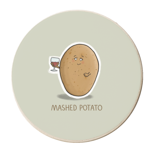 Mashed Potato - personalised beer coaster by Carl Batterbee